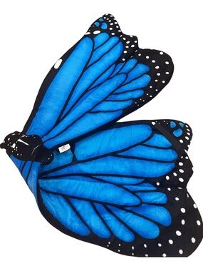 Bright Blue Butterfly Wing Cape